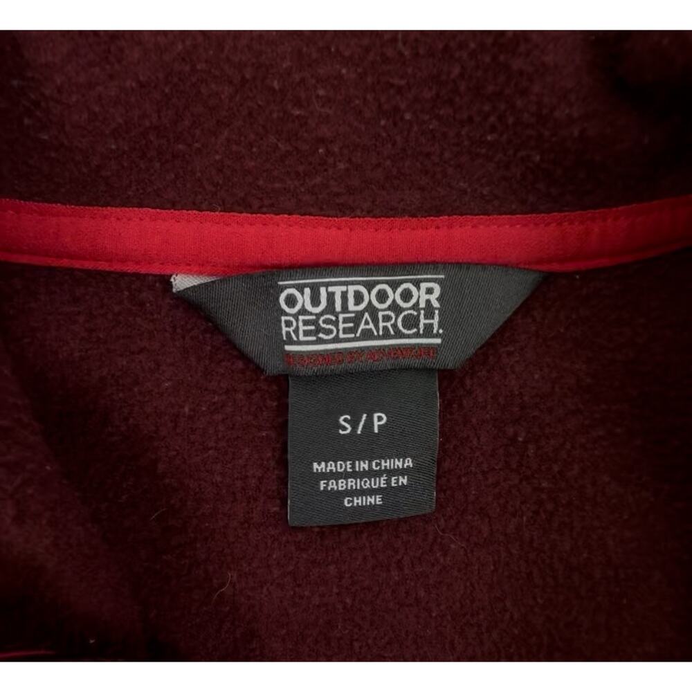 Outdoor Research Burgundy Full Zip Fleece Jacket Size Small Petite - Picture 9 of 12